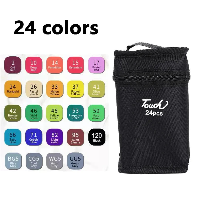 Premium Marker Pen Set – 60-Colour Alcohol & Water-Based Art Markers for Drawing, Journals & Crafts