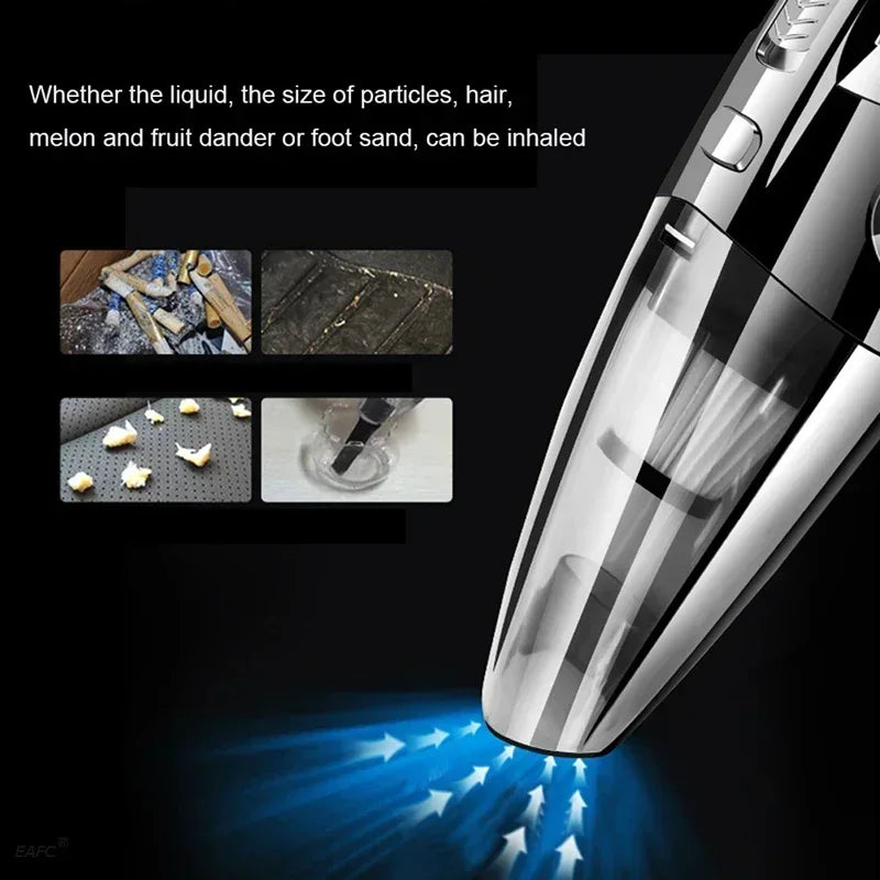 Portable Handheld Vacuum Cleaner – USB Rechargeable Mini Hoover for Car, Home & Office (High Suction Power)