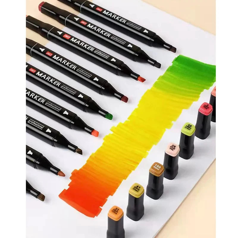 Premium Marker Pen Set – 60-Colour Alcohol & Water-Based Art Markers for Drawing, Journals & Crafts