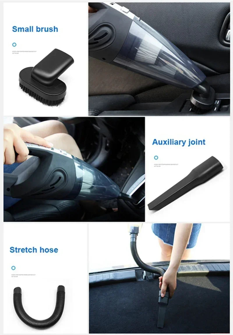 Portable Handheld Vacuum Cleaner – USB Rechargeable Mini Hoover for Car, Home & Office (High Suction Power)